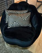 Richmond fauteuil zwart velvet, Ophalen, Zo goed als nieuw, 75 tot 100 cm, 50 tot 75 cm