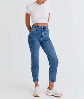 Pull&Bear donkerblauw Slim fit mom jeans spijkerbroek 36 beschikbaar voor biedingen