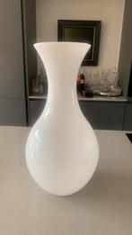 Vaas, 50 tot 75 cm, Wit, Ophalen of Verzenden, Glas