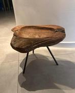 Unieke Ibiza stijl salontafel - boomstam blad, Ophalen, Gebruikt