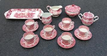 Vintage Theeservies Wood & Sons "English Scenery" beschikbaar voor biedingen
