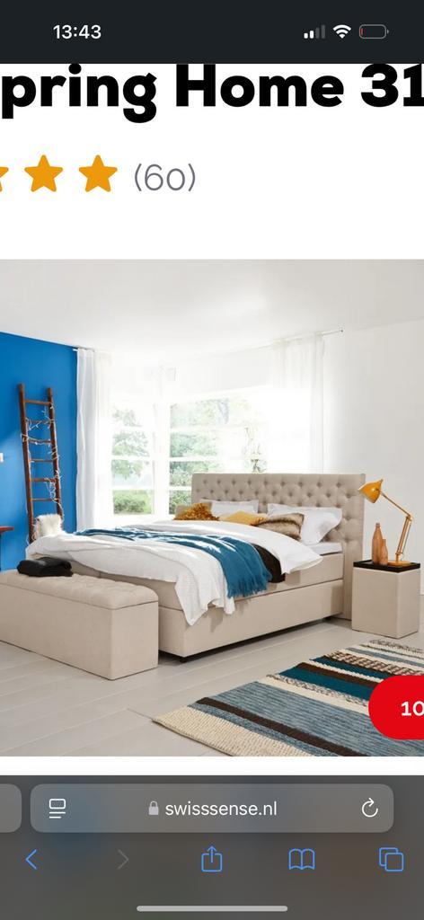 Swiss Sense Boxspring Home 310 - 180x210, Huis en Inrichting, Slaapkamer | Bedden, Zo goed als nieuw, Tweepersoons, 180 cm, 210 cm