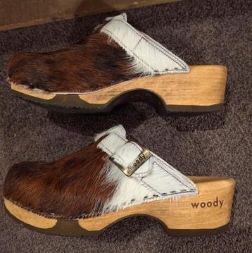WOODY Koeienhuid Klompen Dames Maat 37 - Nieuwstaat! beschikbaar voor biedingen
