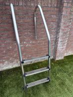RVS zwembad trap (3 treden), Ophalen, Gebruikt, Ladder
