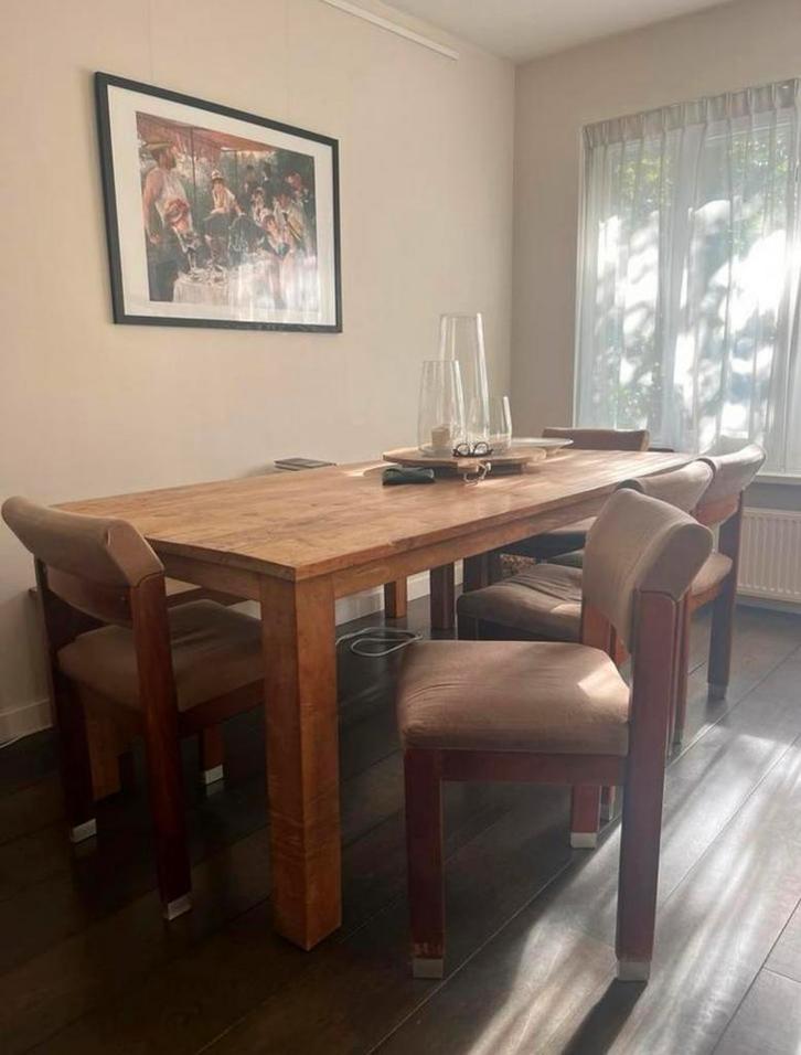 Vintage Eetkamerstoelen - Hoofddorppleinbuurt, Huis en Inrichting, Tafels | Eettafels, Gebruikt, Minder dan 50 cm, Overige houtsoorten