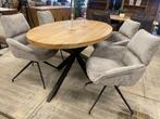 MAGAZIJN LEEGVERKOOP OVALE TAFEL MANGO MATRIX ! 249 VOORRAAD, Huis en Inrichting, Stoelen, Ophalen, Bruin, Nieuw, Modern