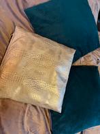 Croco kussen en 2 groene, Ophalen of Verzenden, Zo goed als nieuw, Groen, Vierkant