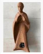 Prachtig brocante Polystone beeld, Monnik, 19,5 cm hoog, Verzamelen, Beelden en Beeldjes, Ophalen of Verzenden, Zo goed als nieuw