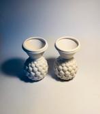 Teee bloembol vaasje, wit keramiek, Verzenden, Wit, Aardewerk of Porselein, Zo goed als nieuw