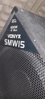 2x Vonyx SMW15 Passieve PA Subwoofers, Gebruikt, Subwoofer, 120 watt of meer, Ophalen