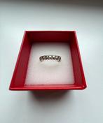 18 karaat witgouden ring met 7 diamanten, Sieraden, Tassen en Uiterlijk, Ringen, 18 tot 19, Wit, Ophalen of Verzenden, Zo goed als nieuw