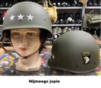 binnen helm met airborne print, Verzamelen, Ophalen of Verzenden, Landmacht, Nederland, Helm of Baret