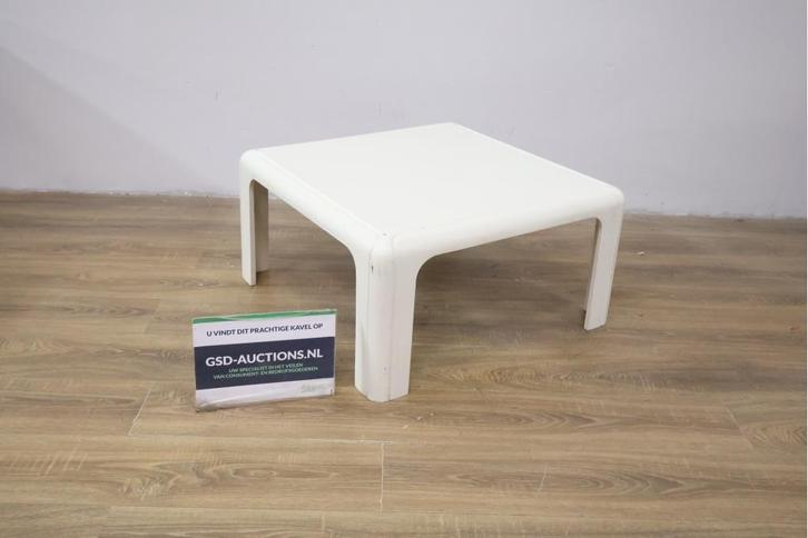 Vintage Kartell Salontafeltje van Gae Aulenti (Wit), Huis en Inrichting, Tafels | Salontafels, Ophalen of Verzenden