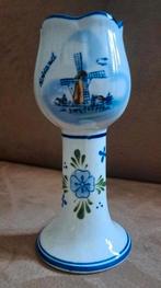 Delfts Blauw kandelaar met Molen, Ophalen of Verzenden