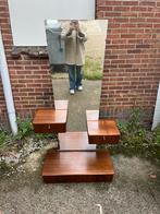 halmeubel / kaptafel met spiegel en 2 zwevende lades, Ophalen, Zo goed als nieuw