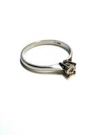 14k gouden ring met een diamant, -, -, Ophalen of Verzenden, Zo goed als nieuw