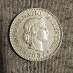 Vintage munt. 1934 B Zwitserland. 10 rappen., Ophalen of Verzenden, Buitenland, Munten