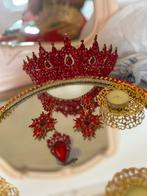 Sieraden bruiloft kroon oorbellen set, Ophalen of Verzenden, Zo goed als nieuw