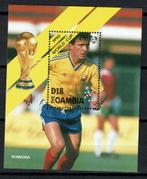 gambia 1990 pf blok wk voetbal italie sport soccer, Postzegels en Munten, Ophalen of Verzenden, Postfris, Sport
