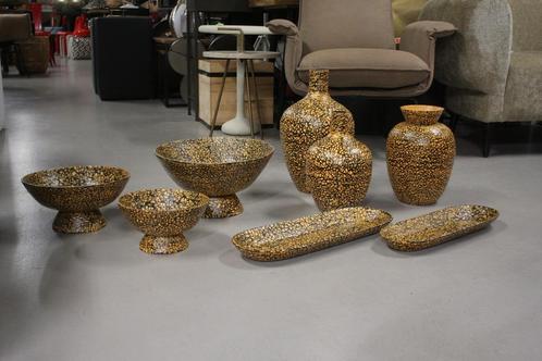 Prachtig set schalen en potten bruin / zwart bamboe, Huis en Inrichting, Woonaccessoires | Schalen en Manden, Zo goed als nieuw