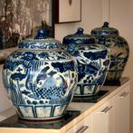 Drie Chinese Gemberpotten XXL., Huis en Inrichting, Woonaccessoires | Vazen, Ophalen, Overige kleuren, Aardewerk of Porselein