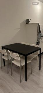 Zwarte ikea tafel sandsberg, Ophalen, Zo goed als nieuw, Rechthoekig, 50 tot 100 cm
