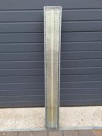 Industriele lamp tl verzinkt metaal zink oude plafondlamp, Gebruikt, Industrie, Ophalen of Verzenden, Glas