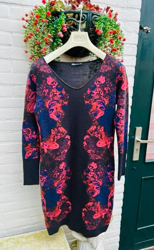 DIDI JURKJE / Tuniek M 38/40 bloemprint paars blauw, Kleding | Dames, Blouses en Tunieken, Gedragen, Maat 38/40 (M), Overige kleuren