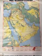 School-landkaart Het Midden Oosten, Antiek en Kunst, Ophalen, Aardrijkskunde