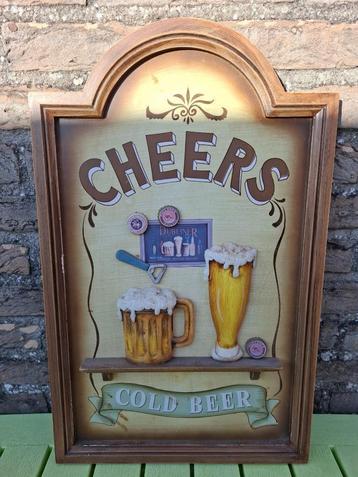 Houten pubbord Cheers Paulaner bier beschikbaar voor biedingen