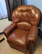 Mooie echt lederen bruine fauteuil, Huis en Inrichting, Fauteuils, Ophalen, Zo goed als nieuw, 75 tot 100 cm, Leer