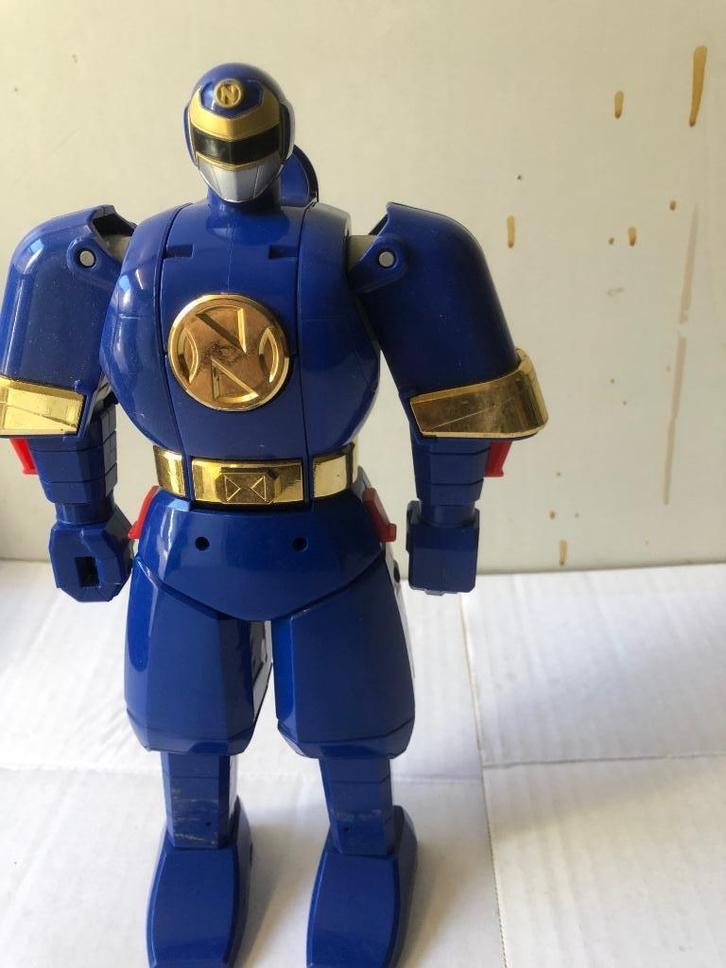 Vintage transformer uit 1995 Power Ranger Blue Ninja Zord, Verzamelen, Transformers, Gebruikt, G1, Overige rassen, Ophalen of Verzenden