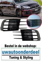 VW Golf 6 GTI / GTD Glans Zwarte Mistlamp Grill Bumper, Verzenden