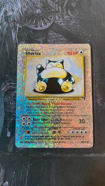 Vintage Pokemon Snorlax Reverse Holofoil 64/110 mp beschikbaar voor biedingen