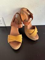 zo goed als nieuwe leren sandelen mt.39 € 9,00, Ophalen of Verzenden, Zo goed als nieuw, Sandalen of Muiltjes