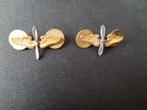 US WW2 officiers AAF metalen emblemen, Verzamelen, Ophalen of Verzenden, Amerika, Embleem of Badge