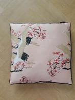 Riverdale vierkant sierkussen kraanvogel roze-zwart fluweel, Ophalen of Verzenden, Zo goed als nieuw, Roze, Vierkant