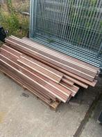 50 stuks hardhouten dekdelen met slijtlaag, Ophalen of Verzenden, Zo goed als nieuw, Overige houtsoorten, Minder dan 200 cm