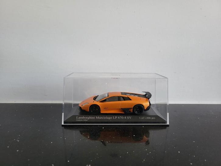 MiniChamps 1/43 Lamborghini Murcielago LP670-4 SV oranje, Hobby en Vrije tijd, Modelauto's | 1:43, Nieuw, Auto, MiniChamps, Ophalen of Verzenden