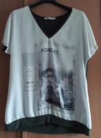 Tuniek met print kleur crème en groen maat L/XL  NIEUW, Ophalen of Verzenden, Nieuw, Maat 46/48 (XL) of groter, Groen