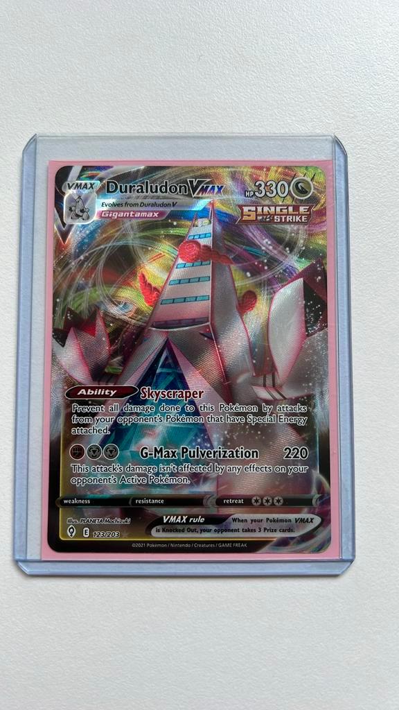 Duraludon VMAX 123/203 Evolving Skies, Hobby en Vrije tijd, Verzamelkaartspellen | Pokémon, Nieuw, Losse kaart, Ophalen of Verzenden