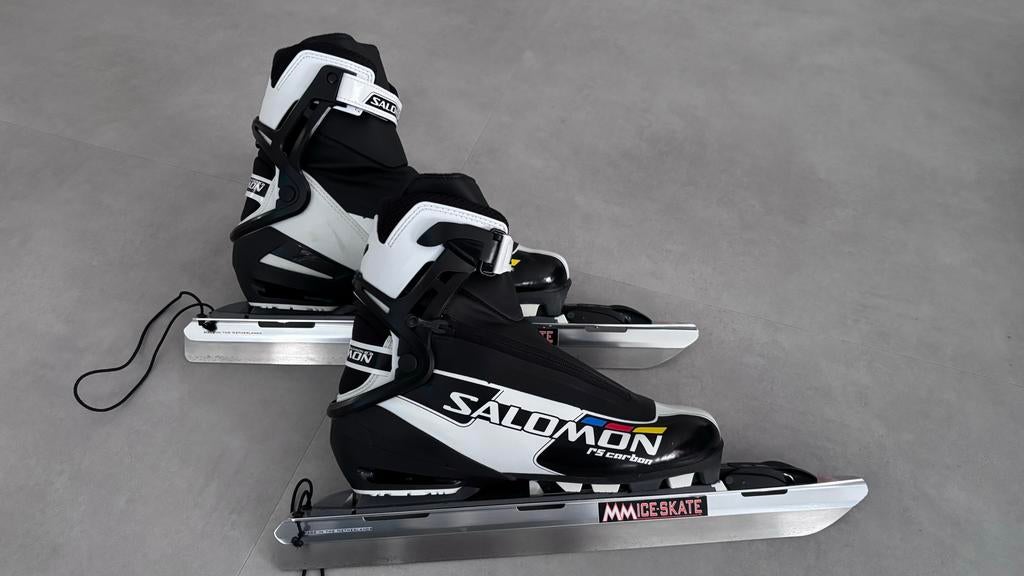 Salomon RS Carbon Schaatsschoenen - 42 incl ijzers, Sport en Fitness, Schaatsen, Overige merken, Klapschaats, Gebruikt, Ophalen of Verzenden