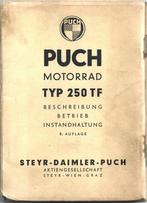 Puch 250 TD Betriebsanleitung handleiding (4927z) motor, Verzenden, Overige merken