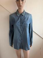 Marc Cain spijkerblouse maat N1 36 blauw stenen detais, Ophalen of Verzenden, Zo goed als nieuw, Maat 36 (S), Blauw