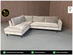 GRATIS LEVERING Ribstof Hoekbank Grijs 285x200 GEREINIGD