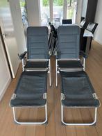 2 Grijze kampeerstoelen incl. Voetensteun, Westfield, Caravans en Kamperen, Ophalen of Verzenden, Gebruikt, Campingstoel