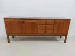 Vintage teak dressoir lowboard sideboard kast wandmeubel, Ophalen, .., Met deur(en), 150 tot 200 cm