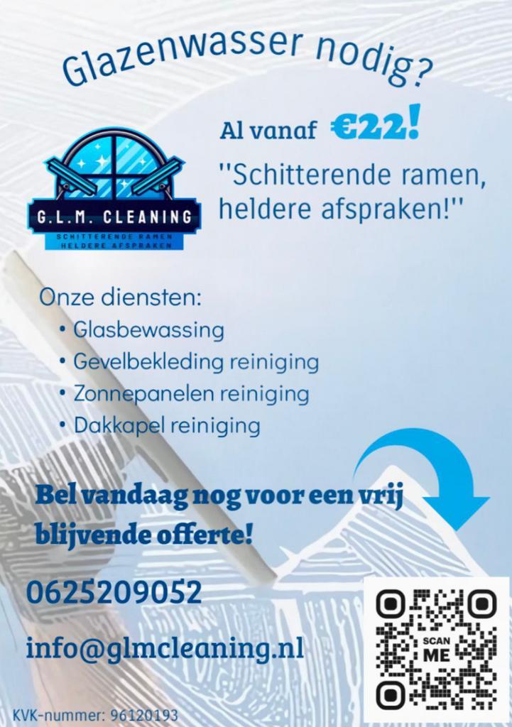 Bent u opzoek naar en glazenwasser!!, Vacatures, Vacatures | Schoonmaak en Facilitaire diensten, Overige vormen