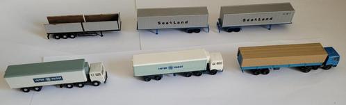 N-spoor 3 vintage truck en 6 opleggers, Hobby en Vrije tijd, Modeltreinen | N-Spoor, Zo goed als nieuw, Overige typen, Overige merken
