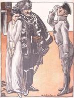 Wilhelm kondigt het koningrijk van Polen aan op spotprent, Verzenden